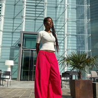 Dry lace top and wide leg pant